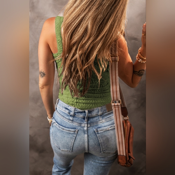 Square Neck Wide Strap Tank. Hit The Like ♡ Button For SALE Price - Picture 4 of 5